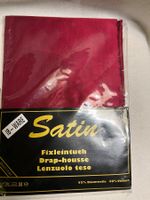 Satin Fixleintuch Bordeaux 90/190cm