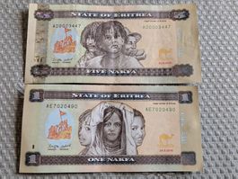 Eritrea banknotes,delivery mi september