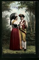 Liebespaar tanzt in Appenzeller Tracht