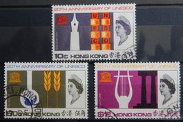 Hong Kong British Kat. 224-226 gest. 1966 Kat. 28 Euro