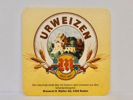 Bierdeckel MÜLLERBRÄU Bier BADEN Untersetzer Vintage Rarität