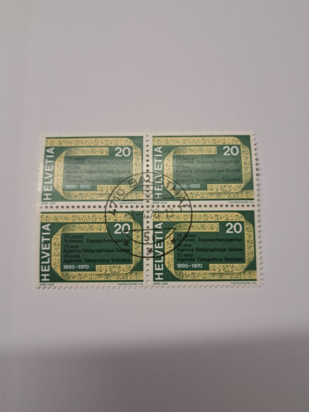 Tutti i francobolli: Briefmarke 75 Jahre Schweizerische Depeschenagentur – Nuovo (secondo la descrizione) da Chur venduto da linda-schlitzohr