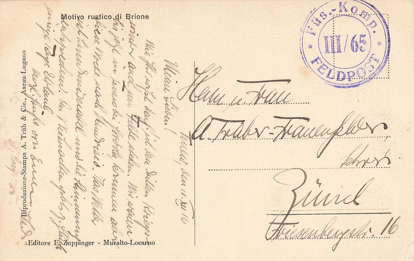 Cartoline postali: Motivo rustico ticinese brione – Usato da Biasca venduto da Blenio71 1