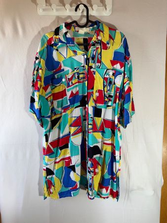 Farbenfrohe Vintage Bluse von Scirocco Gr. 42