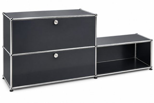 USM Cassettiere: USM Sideboard, alte Generation, schwarz, gebraucht – Usato da Lenzburg venduto da Buerokonz