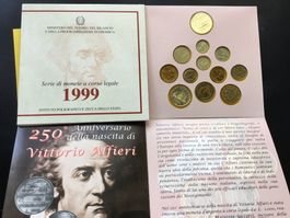 ITALIA***Serie per collezionisti 1999 ALFIERI  2 x Silber