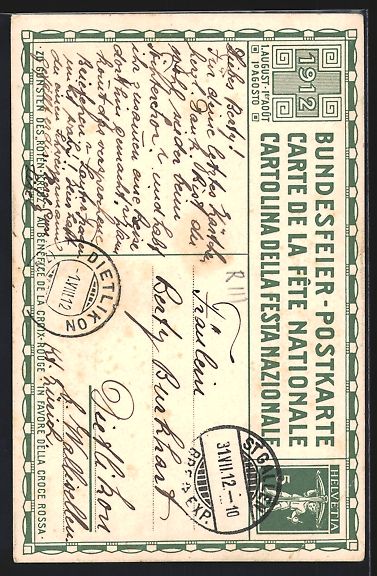 Cartoline postali: H.B. Wieland, Einwohner schwengt die Sch – Usato da Berlin venduto da bartko-reher 1