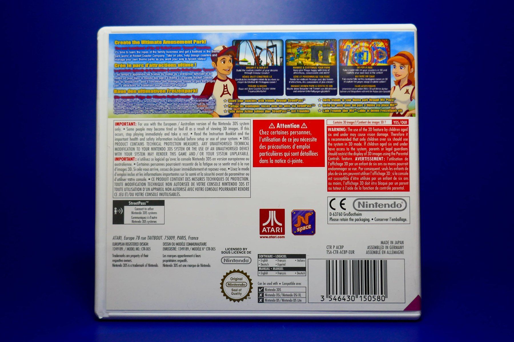 Nintendo Giochi: Roller Coaster : Tycoon 3D - Nintendo 3DS – Usato da Vuarrens venduto da Espace-Retro 3
