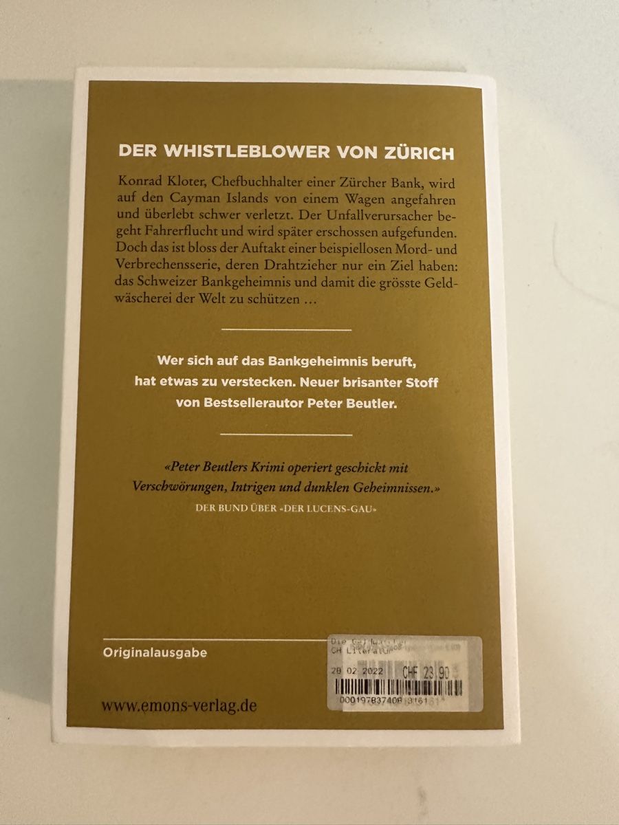 Livres: Die Geldwäscher Peter Beutler – D'occasion à Emmen par Chapa 1