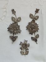 Antikes Silber Göllerblüemli Set, Berner Tracht.