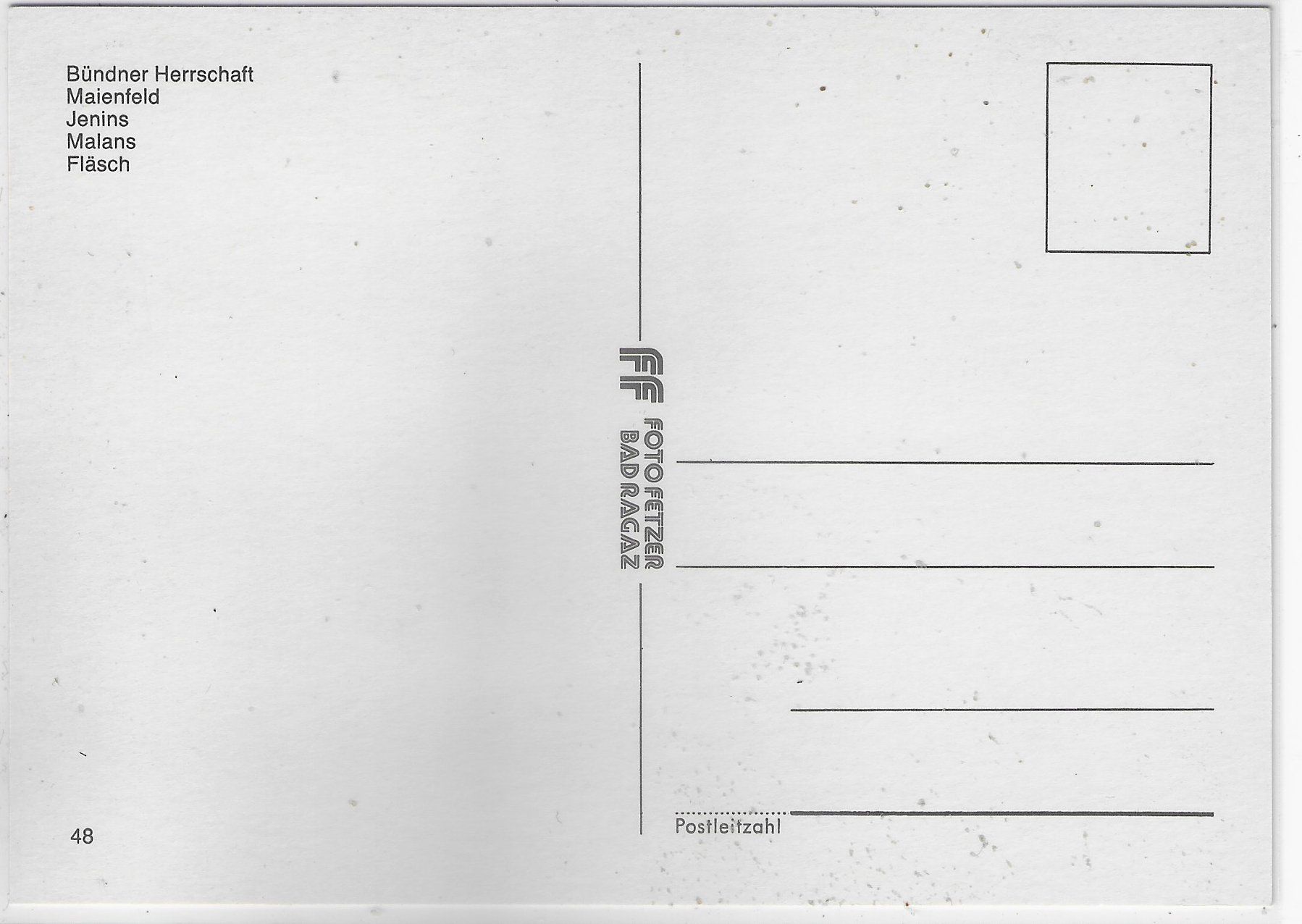 Cartoline postali: Bündner Herrschaft - Maienfeld, Jenins, Malans, Fläsch – Usato da Ettingen venduto da Kartenplanet 1