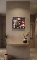 Gemälde " Frequenz " handmade 25×25