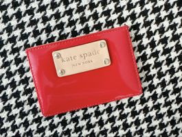 Kate Spade Henry Street leather card holder in Cherry