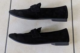 Schwarze Esprit Leder Loafers / Mokassins Gr. 40