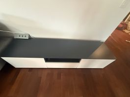 TV-Möbel Sideboard weiss dunkelgrau guter Zustand