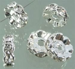 Perle (finte): Metall Rondelle Strass transparent  10mm – Nuovo (secondo la descrizione) da Alpnachstad venduto da perlengaby