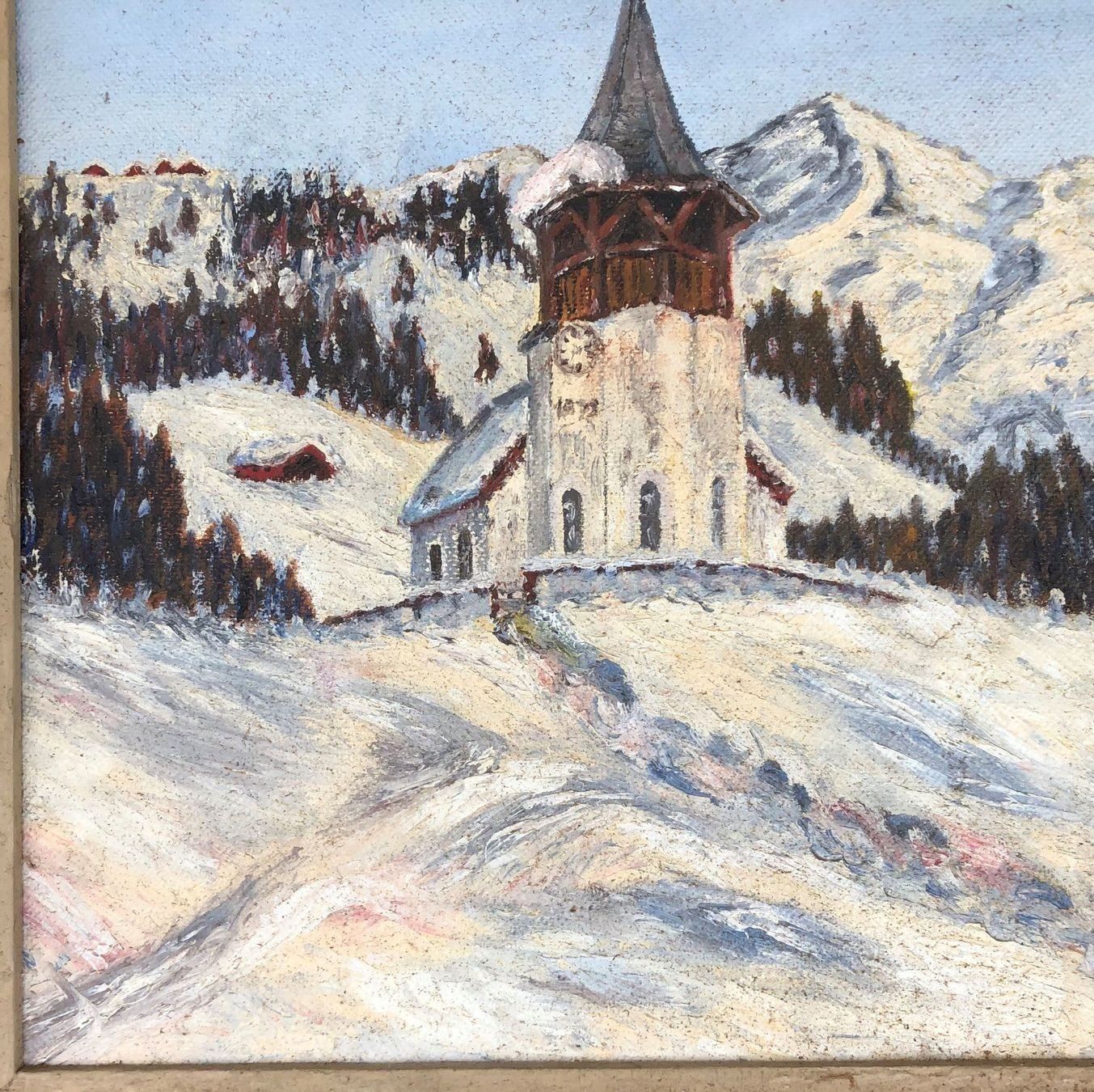 Dipinti: Winterlandschaft Gemälde Monogrammiert – Usato da Müllheim Dorf venduto da Othmar73 4