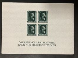 Deutsches-Reich 1937, Mi Block 8, ** ungezähnt, KP 220.--