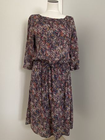 S’Oliver Blümchenkleid, Gr. 40, 3/4 Ärmel