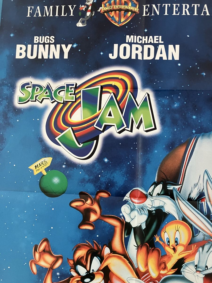 Poster & Bilder: Space Jam Poster von 1997 mit Michael Jordan & Bugs Bunny – Neu (gemäss Beschreibung) aus Lausen von Indexvision 3