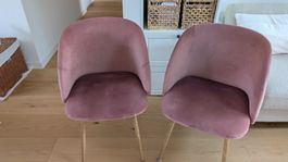 2x Stühle Samt Altrosa Sehr guter Zustand