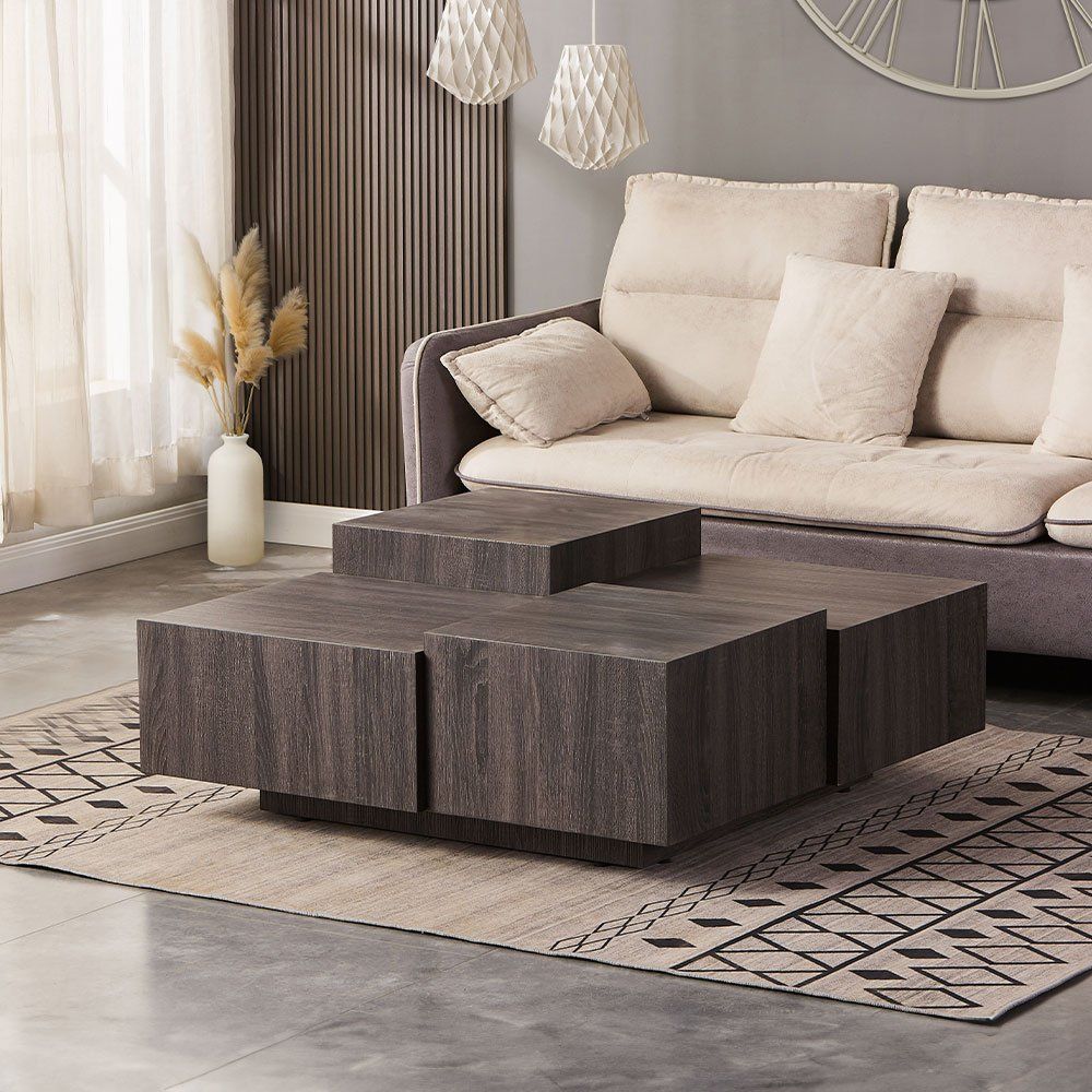 Tavoli: Couchtisch mit Schwebeeffekt NAYA - Dunkle Holzoptik – Nuovo e nell'imballaggio originale da Wallenwil venduto da toesstal-vertrieb
