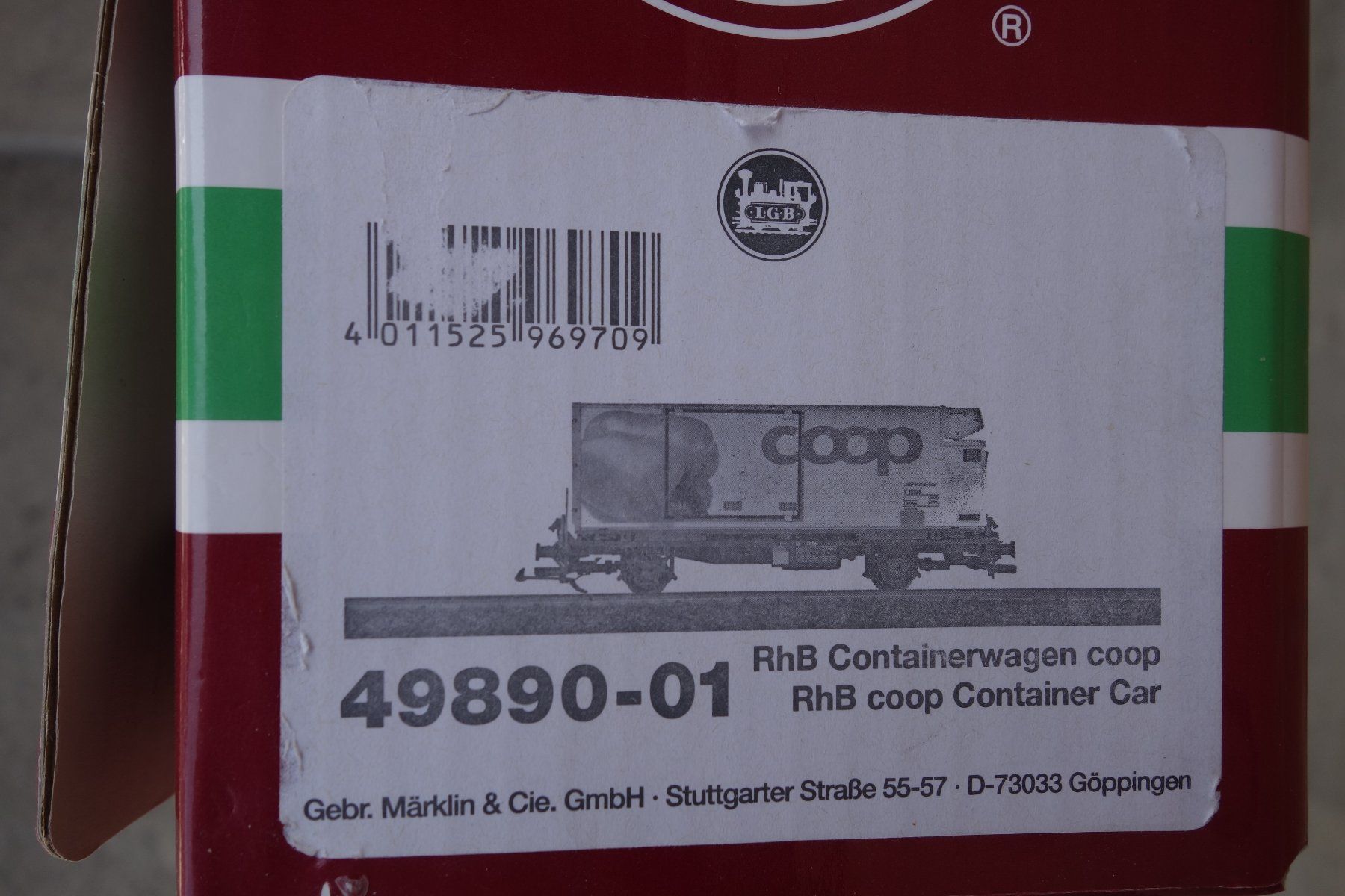 LGB Modelleisenbahnen: Rh.B Containerwagen LGB 45893 Erdbeere selten – Gebraucht aus Kappelen von Somsom02 5