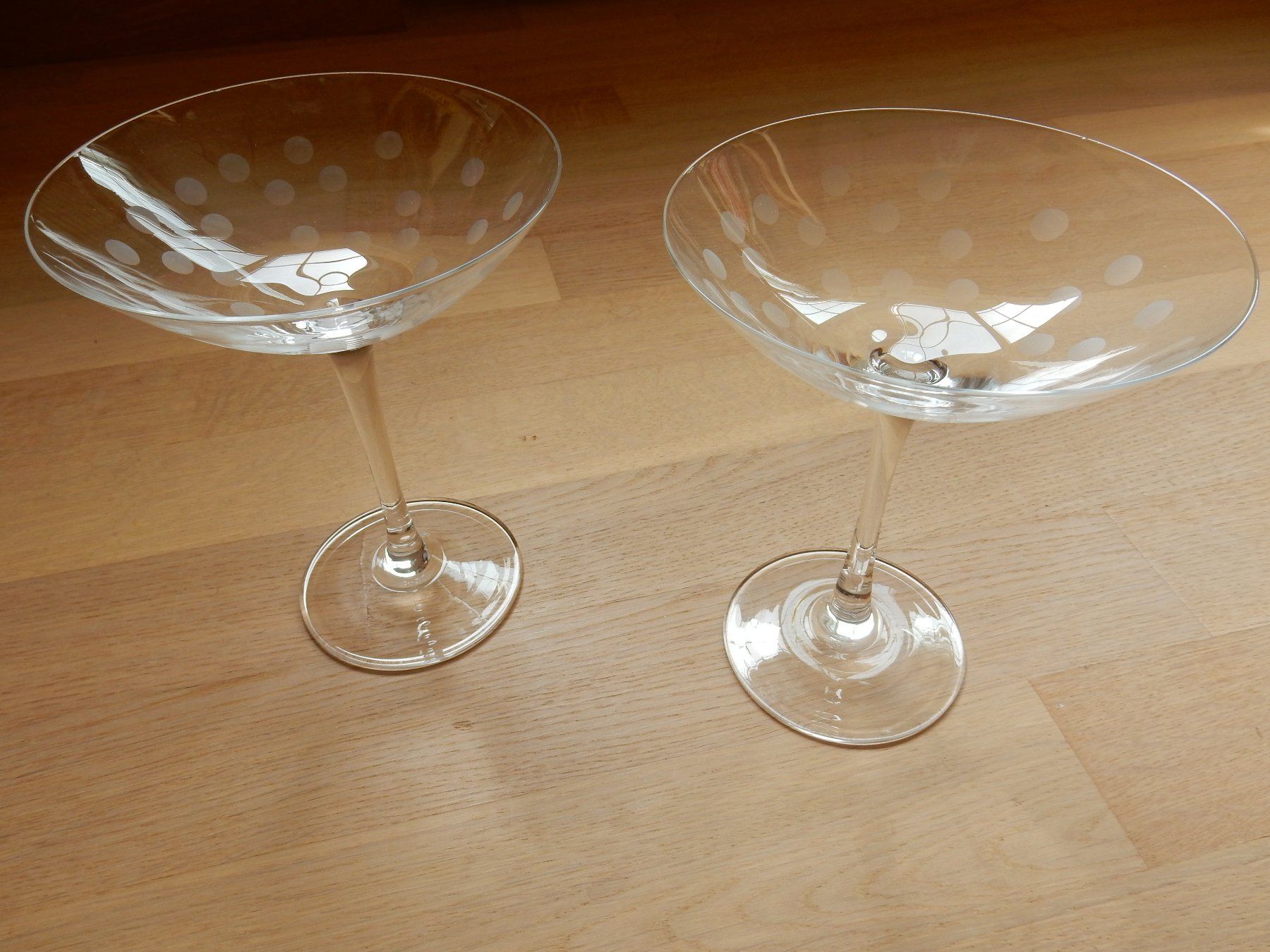Ikea Bicchieri: 2 Gläser - Cocktailgläser mit Punkten von ikea Glas – Difettoso da Jona venduto da simongarden 7