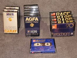 💥14 seltene BASF+AGFA"CARAT" rar ferrochrom kassetten 💥