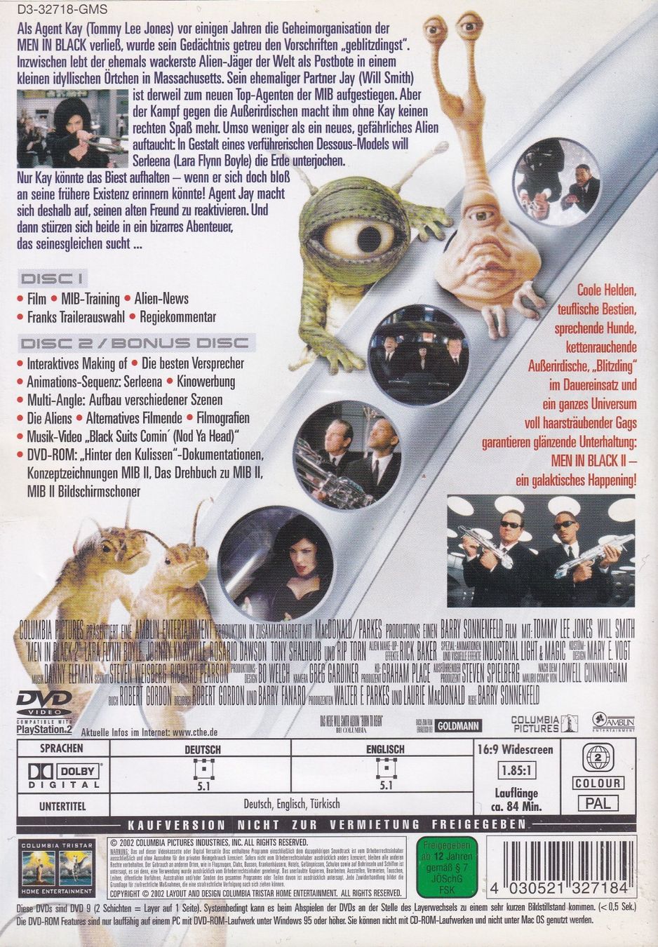 Tutti i DVDs: DVD ab Fr. 1.--, Men in Black II – Usato da Lausen venduto da Mondeo10628 1