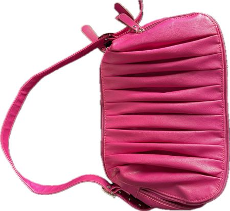 Handtasche pink gerafft mit Reissverschluss neuwertig