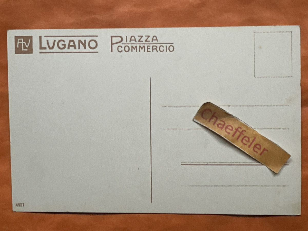 Ansichtskarten: Alte Ansichtskarte Lugano, Piazza Commercio, Vintage! – Gebraucht aus Zürich von Chaeffeler 1
