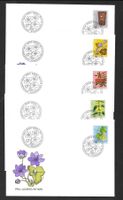 5 FDC Pro Juventute 1975 Serie Einzelmarken ET 27.11.1975