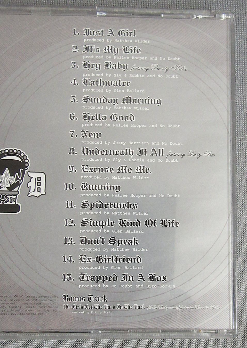 CDs: CD - No Doubt - The Singles 1992-2003 – D'occasion à Auenstein par Padabimbim 2