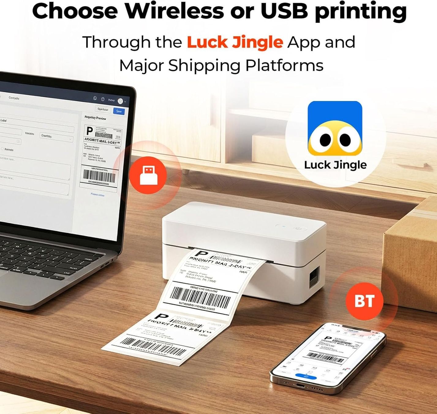 Imprimantes: Bluetooth Etikettendrucker 4x6 Thermodrucker – Neuf avec emballage d'origine à Suhr par SchnapperCH 1