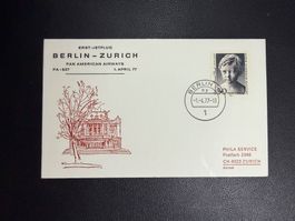 PAN AM Erstflugbrief Berlin-Zürich 1977