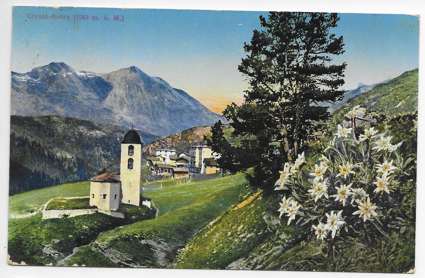 Cartoline postali: Ansicht Cresta-Avers – Usato da Hefenhofen venduto da Richsalz