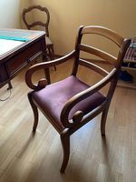 Fauteuil ancien en bois massif  Style Louis-Philippe