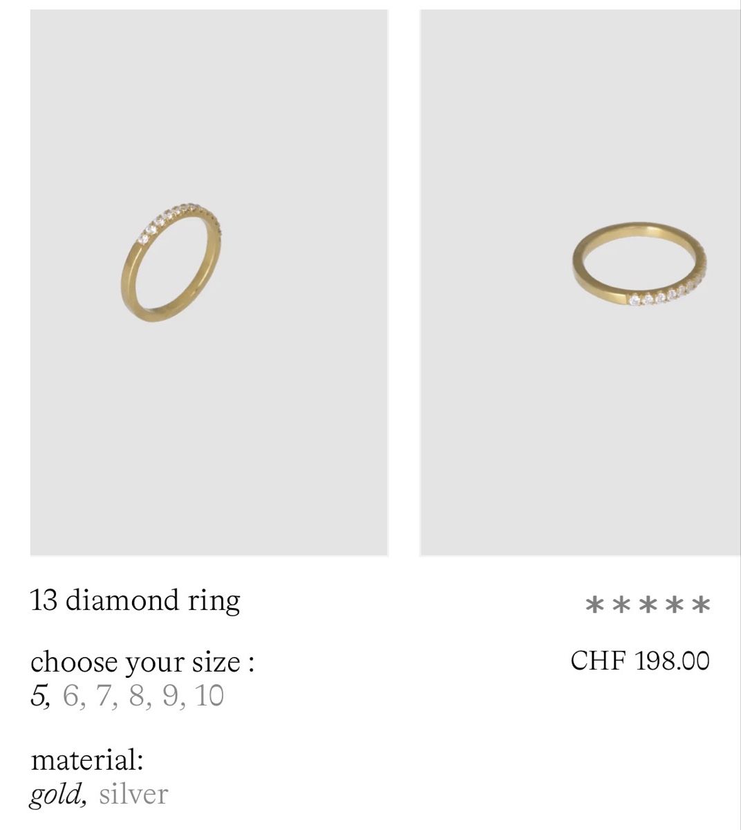 Anelli: Les solides 13 Diamond Ring – Nuovo (secondo la descrizione) da Stettfurt venduto da rebella 7