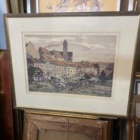 Lithographie Ernst Emil Schlatter(1883-1954) signée 1912
