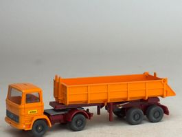 VE1- Wiking Mercedes  Pritschenkipper Sattelzug orange