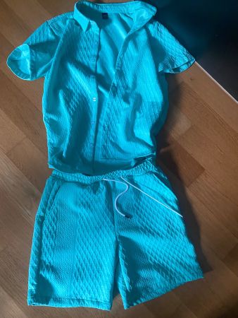Mint green short and shirt set