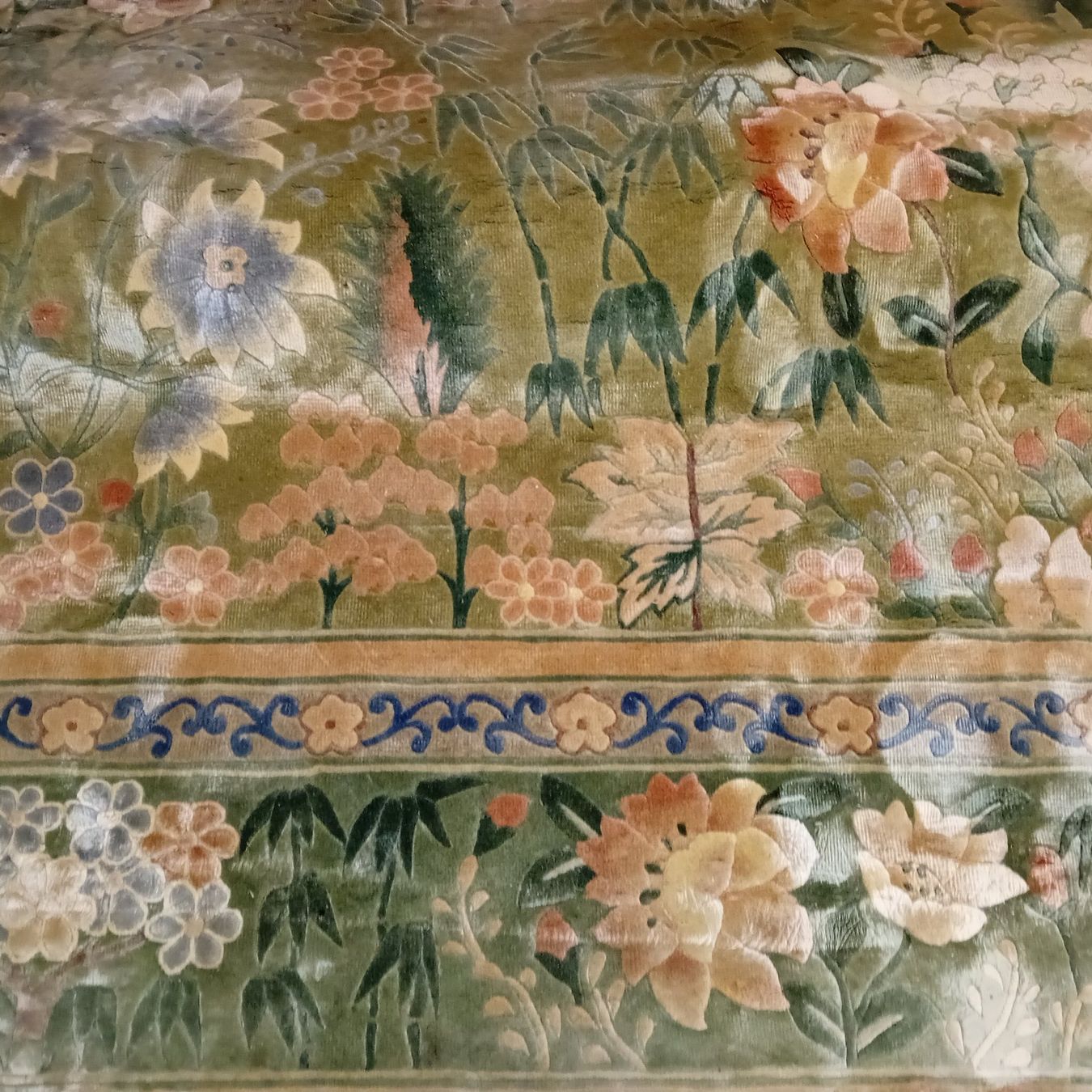 Teppiche: Orientteppich Blumenmuster grün beige gebraucht – Gebraucht aus Dallenwil von SeMiFi 1