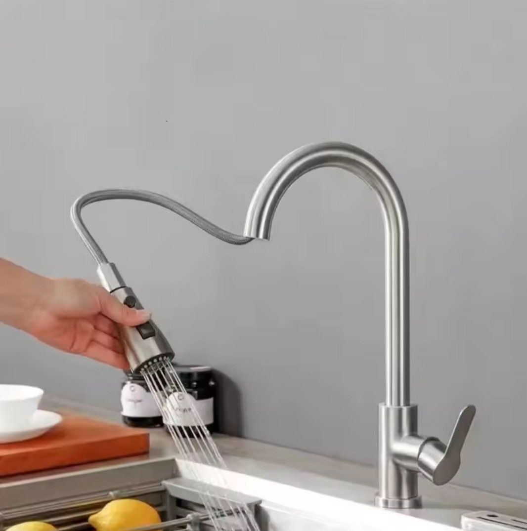 Rubinetteria: Robinet  d'évier de cuisine nickel brossé – Nuovo e nell'imballaggio originale da Saignelégier venduto da Instant-Key-Pro