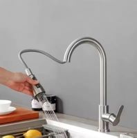 Robinet  d'évier de cuisine nickel brossé