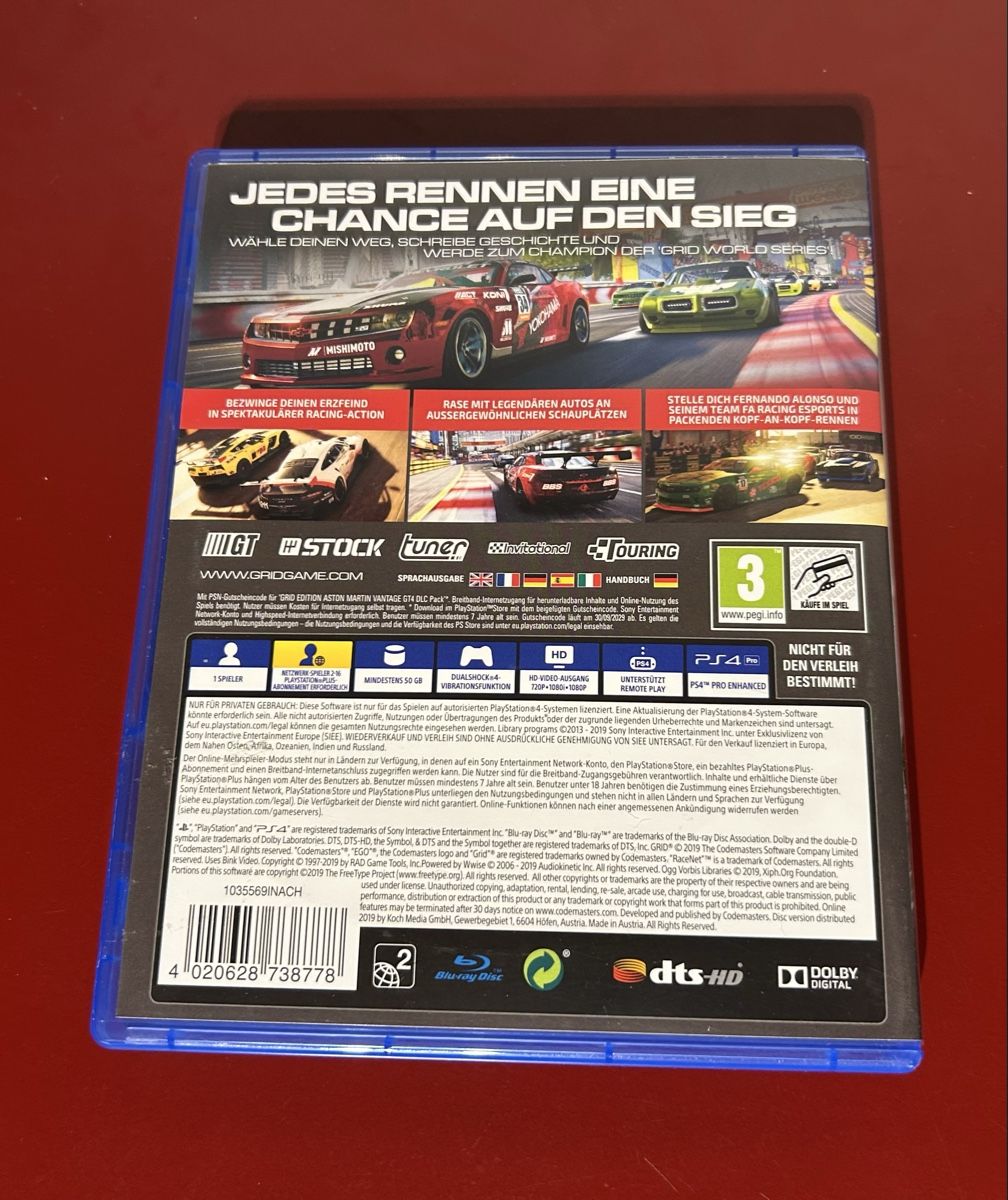 Sony Giochi: Grid PS4 Spiel  - Rennspiel von Codemasters – Usato da Uhwiesen venduto da Bogi2257 2