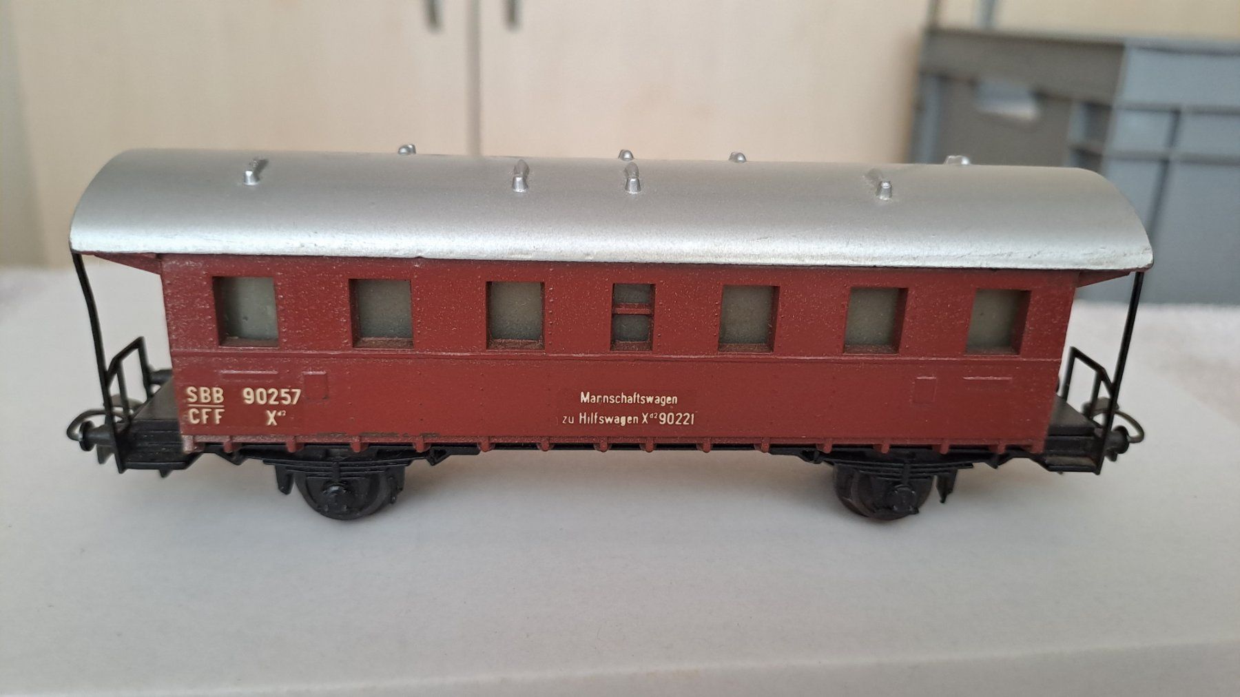 Buco Modellini di ferrovie: Buco SBB Mannschaftswagen H0 WS/11 – Usato da Winterthur venduto da Riebeli333