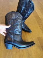 Cowboy Stiefel 37 Boots schwarz echtes Leder western Stiefel