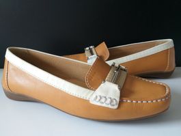 🏵️ GEOX mocassins en cuir camel pointure 37,5 🏵️