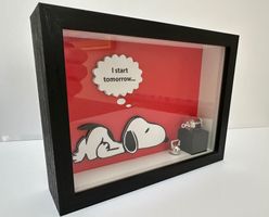 KeC: Snoopy “I start tomorrow”, 3D Bild, signiert, UNIKAT